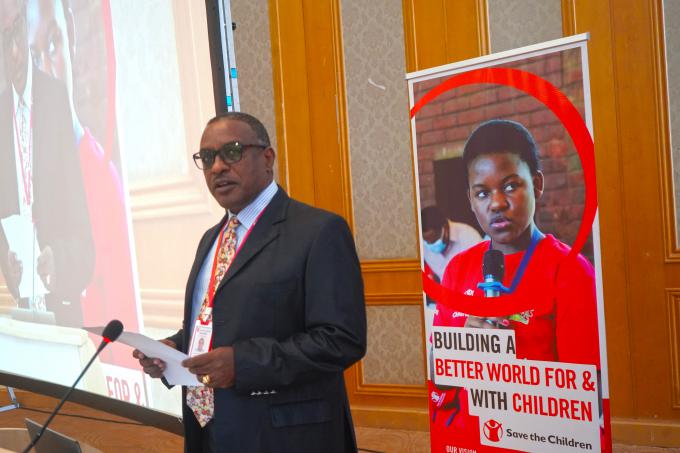 Save the Children Malawi Country Director Ashebir Debebe Welcoming Stakeholders to the conference