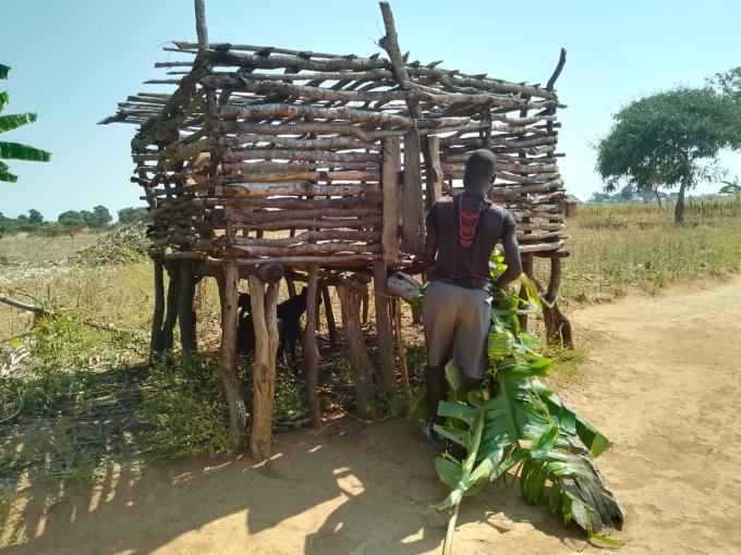 Rescued from child labor, now helps at home with chores like feeding goats. His dream of becoming a teacher is slowly being revived thanks to the intervention of the Child Protection Committee